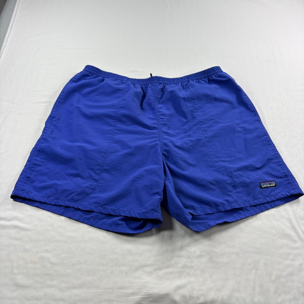 Patagonia Baggies Shorts Mens 2XL Blue Stretch Lined Hybrid Outdoor Trail
